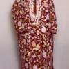 Nusrat Maroon Kashmilon Pheran with All - Over Aari Embroidery