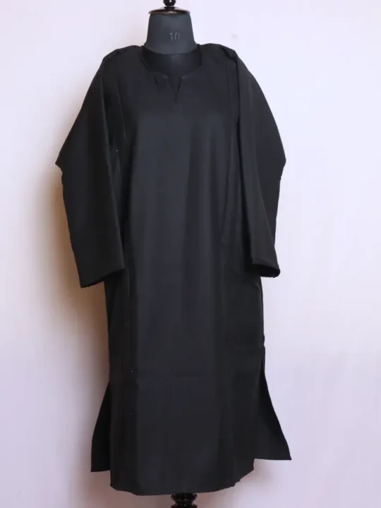 Sitara Black Plain Cashmilon Pheran