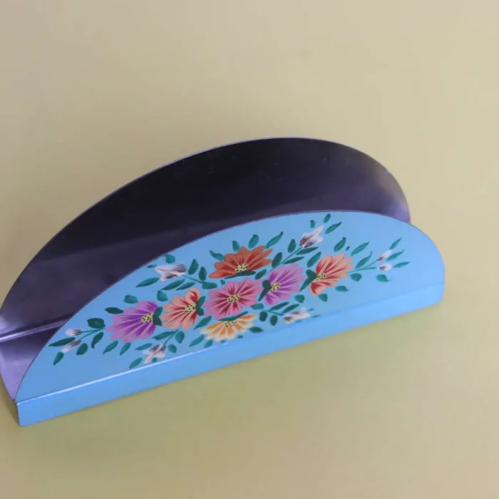 Kashmiri Handcrafted Enamel Tissue Holder with Elegent Designs - Image 3