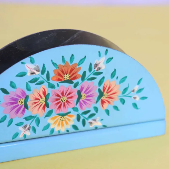 Kashmiri Handcrafted Enamel Tissue Holder with Elegent Designs - Image 2