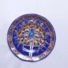 Traditional Kashmiri Paper Mache Decorative Wall Plate with Bird on Tree Design