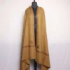 Beige Kashmiri Cashmilon Shawl with Intricate Hand Sozni Embroidery