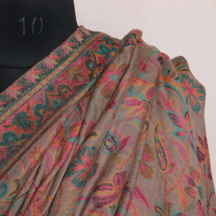 Natural Color Kani Kashmiri Shawl | Unisex | Mughal Collection - Image 2