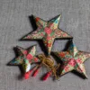 Multi Colored Paper Mache Handmade Star Set | Decoration Set | Christmas Decoration