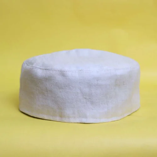 Kashmiri Premium Plain Off White Pure Pashmina Cap