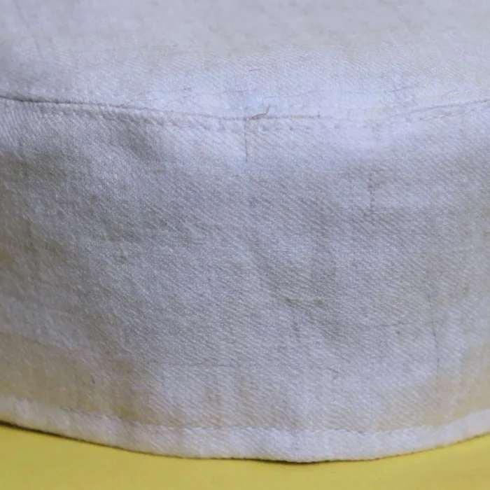 Kashmiri Premium Plain Off White Pure Pashmina Cap - Image 2
