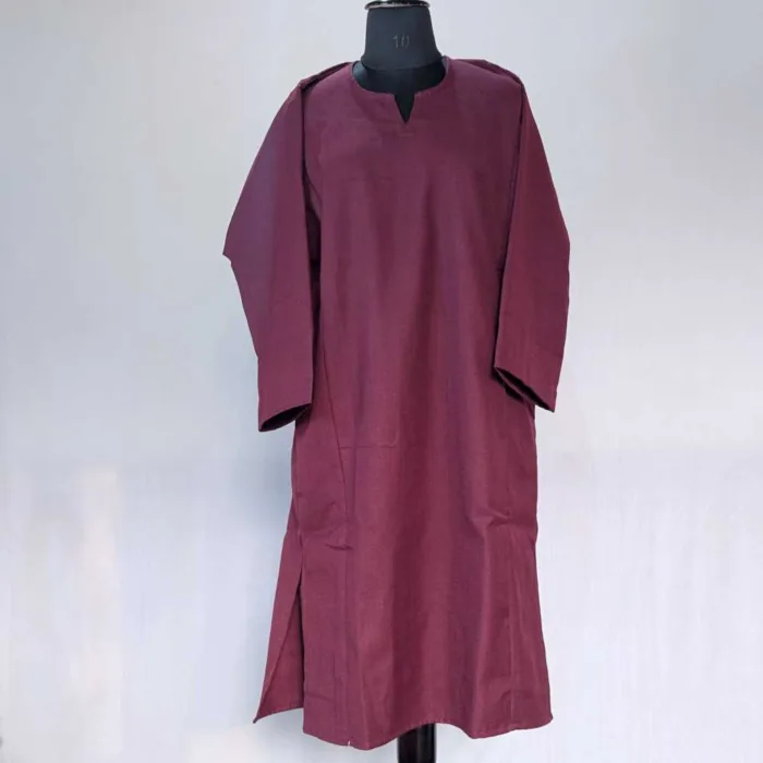 Magenta Kashmiri Plain Cashmilon Pheran Design