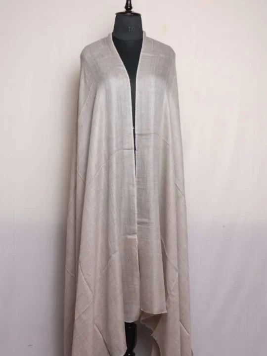 Winter Essential Men's White Cream Soft Wool Shawl
