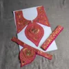 Pink and Golden Tilla Neck Patch With Border (3m) and Sleeves Patch - Shaan-e-Kashmir
