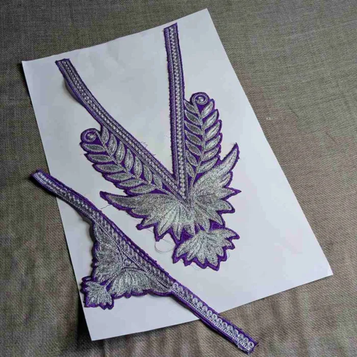 Purple and Silver Tilla Patch With Sleeves
