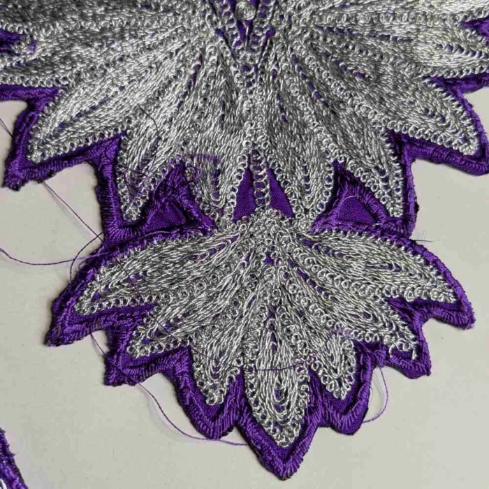 Purple and Silver Tilla Patch With Sleeves - Image 2