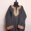 Grey Premium Tweed Pheran Adorned with Tilla Embroidery - Zohra Collection