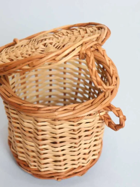 Willow Wicker Small Box with Lid | Handmade Box