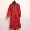 Wine Big Paisley Jaal Coat with Aari Embroidery - Kashaf Collection
