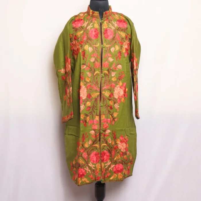 Stylish Cashmilon Tulip Coat with Aari Detailing - Zunaira Collection