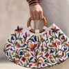 Gul Almeen Kashmiri Crewel Moon Bag