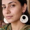 Light Yellow Beautiful Paper Mache Earrings