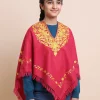 Purple  Kids Poncho with Detailed Aari Embroidery - Parvana Collection