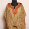 Elegant Raffal Pheran with Jaal Sleeve Embroidery and Hand Sozni Work -Rehnuma Collection