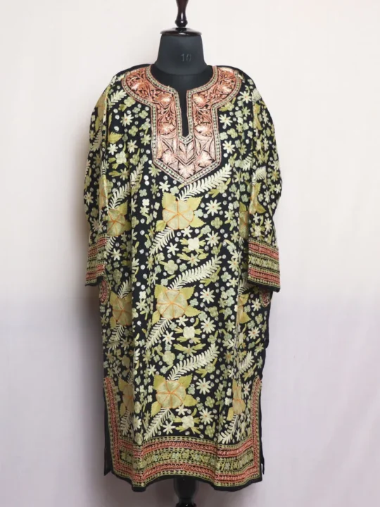 Black Raffal Luxe Jama Pheran with Timeless Tilla Detailing - Kohinoor Collection