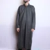 Charcoal Greyish Black Plain Traditional Mens Kashmiri Pheran (L48,66) - The Aqeel Collection