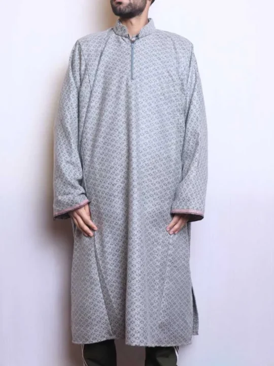 Tre Box Grey Tweed Pheran | Feran, Pheran for Gents (L44.5,C68)- The Aqeel