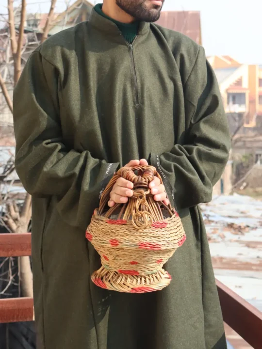 Green Plain Tweed Pheran | Feran, Pheran for Gents