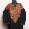 Black Cashmilon Pheran for Winter Days with Front & Back Aari Work - Zikr Collection