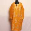 Yellow Paisley Bhootis Loose Pheran with Aari Work (43,56)- Gulsitan Collection