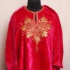 Pink Makhmal Pheran with Graceful Tilla Embroidery - Kausar Collection
