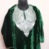 Dark Green Makhmal Pheran Featuring Elegant Tilla Work - Kausar Collection