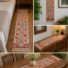 Beautiful Chain Stitch Runner on Dusoot Cotton with Silk Threads (6x1ft)