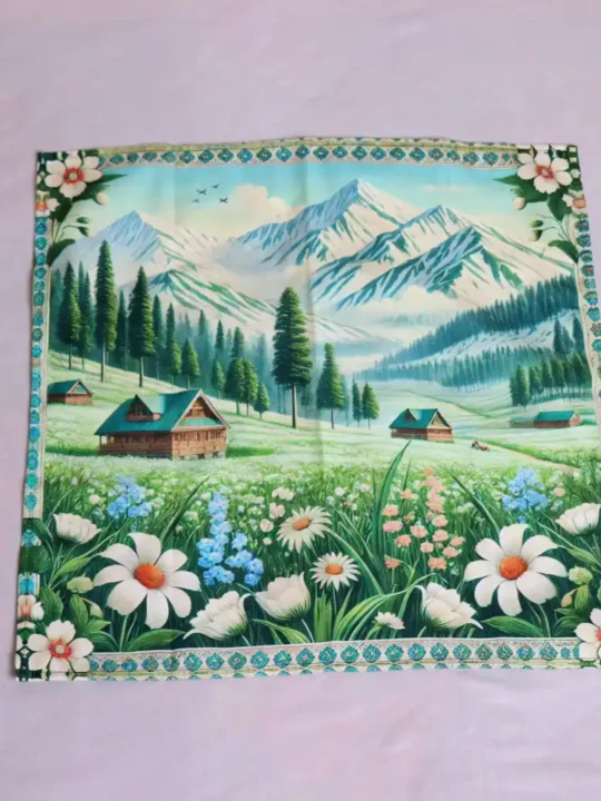 Gulmarg Printed Cloth Napkin | Elegent Handcrafted Design (1.7 x 1.7 ft)
