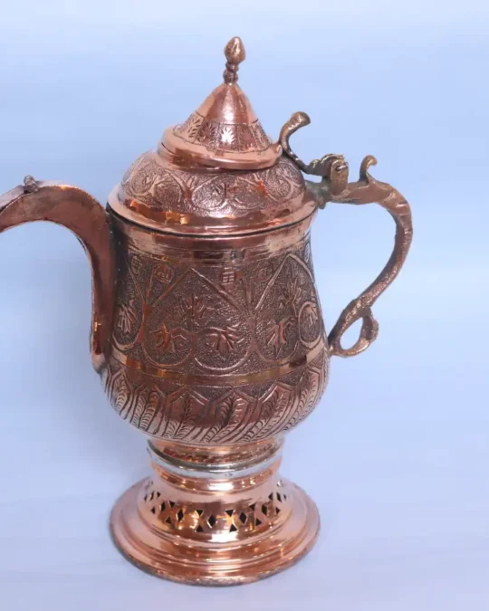Kashmiri Copper Samavar | Samovar | Samavar - Handmade- 4 Cup Tea Kettle (Kahwa, Noon Chai)