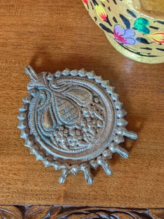 Antique Kashmiri Pendant with Ornate Details | Heritage Jewelry