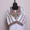 White Cashmilon Needle Embroidered Feran | Pheran with Sleeve Work - Babedemb Collection