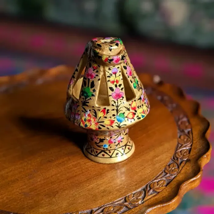 Paper Mache Kashmiri Kangri Golden| Kashmiri Souvenir