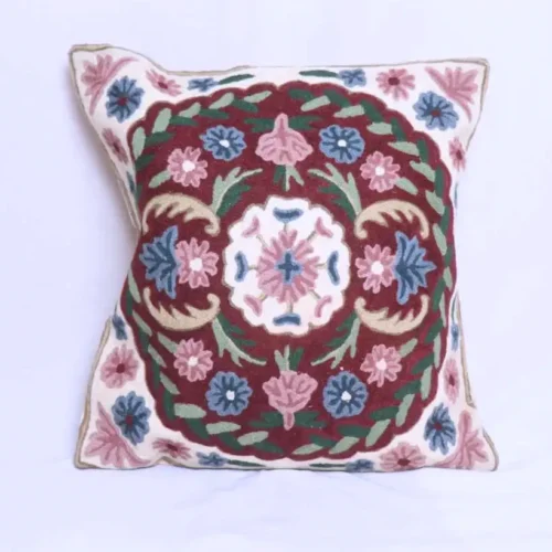 Floral Chain Stitch Cushion Cover 18*18 | Set of 2 | Barzul Collection