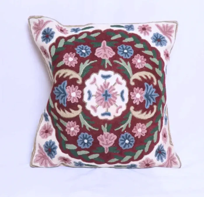 Floral Chain Stitch Cushion Cover 18*18 | Set of 2 | Barzul Collection