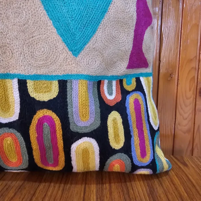 LOVE-ly Chain Stitch Cushion Cover 18*18 | Set of 2 | Barzul Collection - Image 6