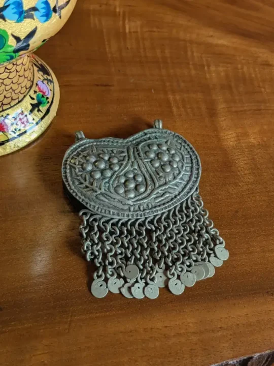 Kashmiri Antique Pendant with Elegant Handcrafted Patterns | Heritage Jewelry