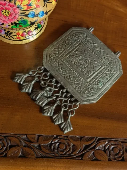 Antique Pendant with Elegant Engraved Patterns | Rectangular Shaped Treasure