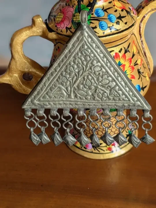 Antique Vintage Triangle Pendant with Elegant Tree Filigree Work | Traditional Jewelry