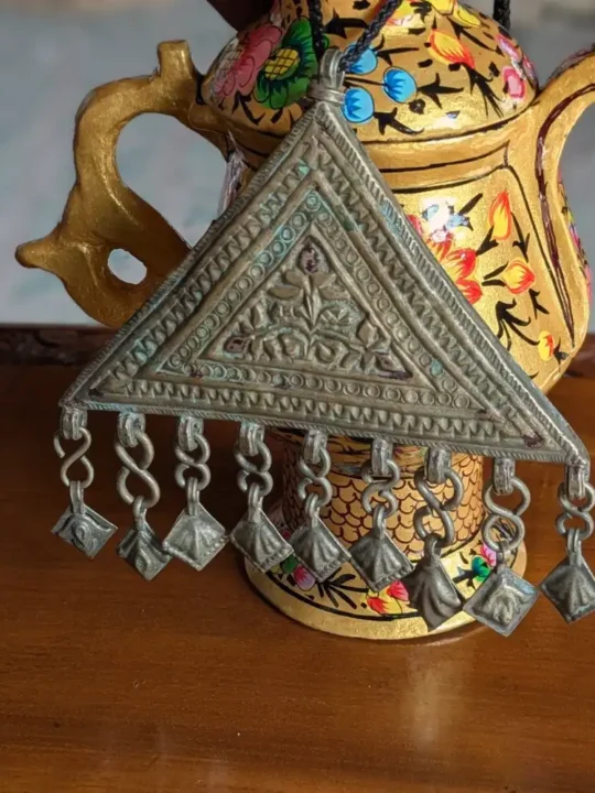 Vintage Antique Triangle Pendant with Sophisticated Patterns | Timeless Design