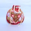 Velvet Red Potli Bag with Artistic Aari Embroidery