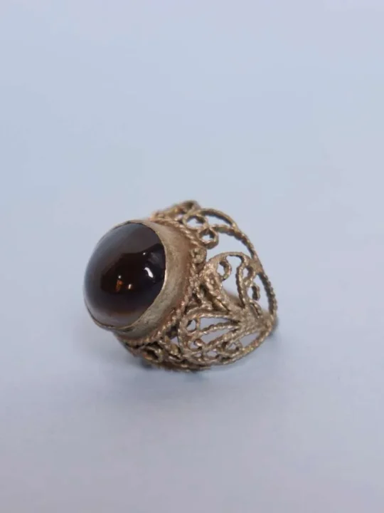 Antique Kashmiri Natural Ring with Stunning Gemstone Accents | Traditional Jewelry