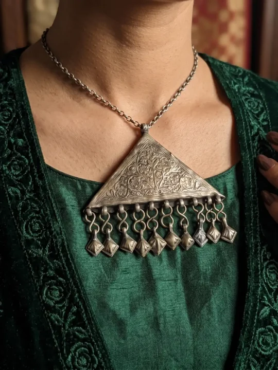 Handcrafted Kashmiri Pendant with Unique Heritage Design