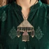 Antique Kashmiri Triangle Pendant | Classic Vintage Ornament