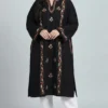 Women’s Winter Needlework Black Pheran with Cashmilon Fabric - Saidakadal Collection [48, 44.5]
