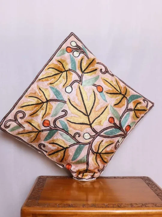Chinari Chain Stitch Cushion Cover 16*16 | Barzul Collection